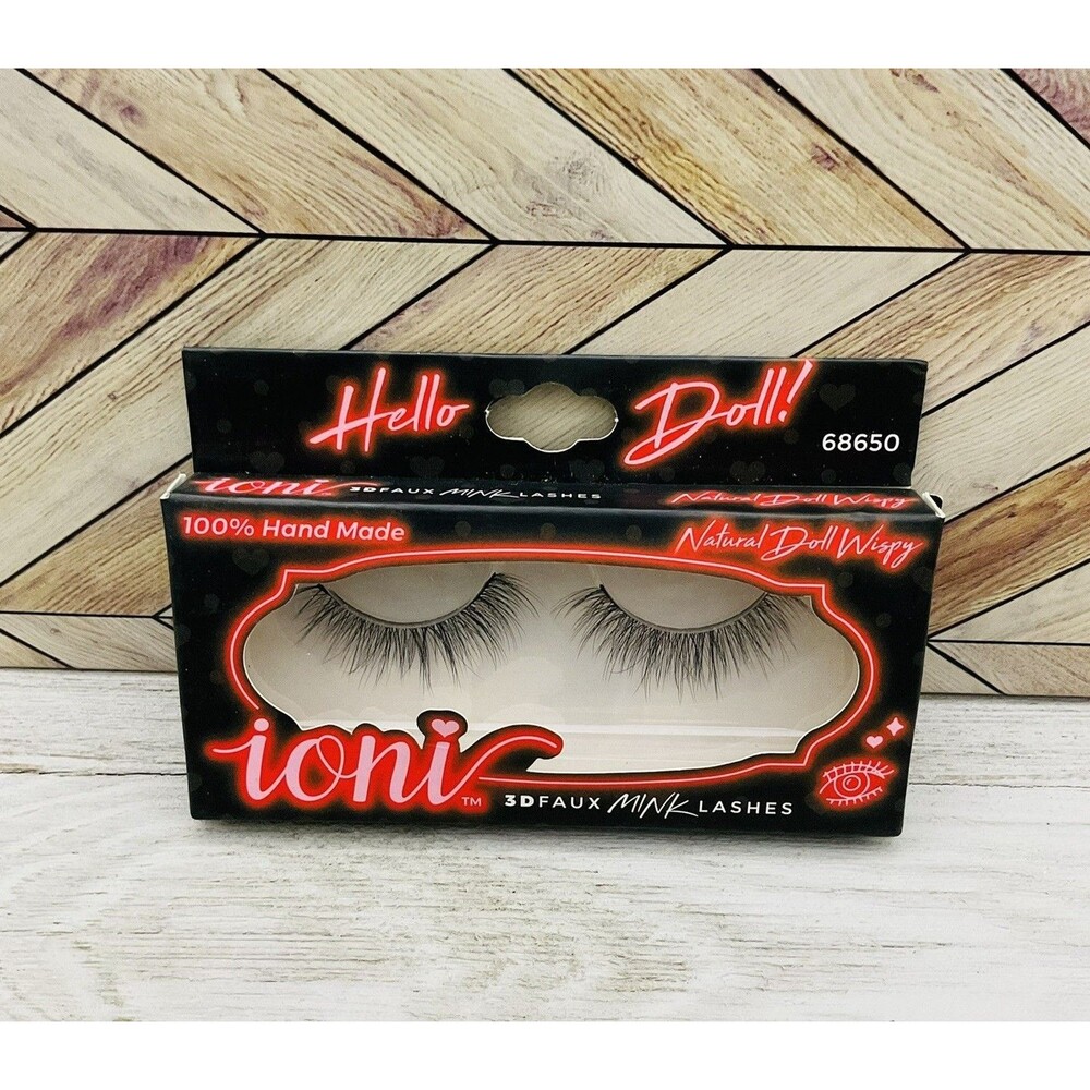 Eyelashes IONI 3D Faux Mink False Fake Lashes Natural Doll Wispy 68650
